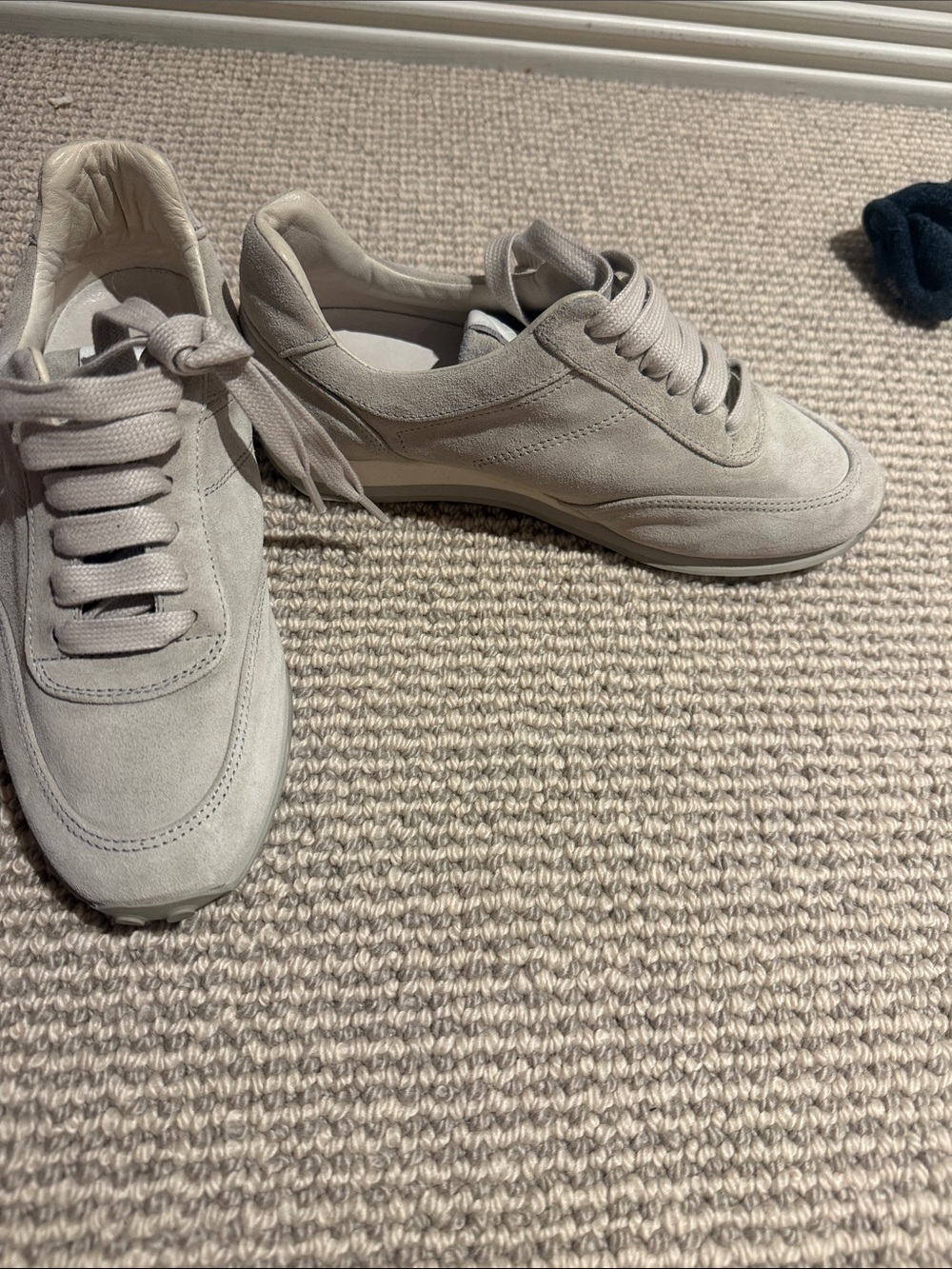 rag & bone Women's Suede Sneakers in Light Gray